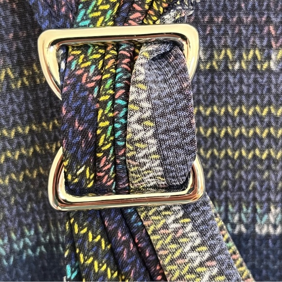 Women’s Love Life Live Striped Cowl Neck Buckle Detail Tank Top Size 2XL - Picture 3 of 10